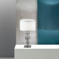 Klasická stolní lampa z italského uměleckého skla a kovu - Memore