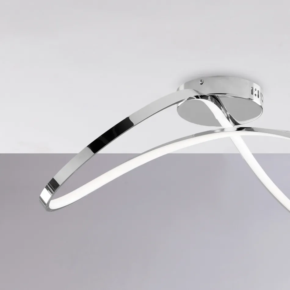 Ručně vyrobená skleněná a kovová lampa ideální do obývacích pokojů a ložnic – Apollo Viadurini