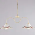 Ručně vyrobená skleněná a kovová lampa vyrobená v Itálii do obývacího pokoje a ložnice - Merope Viadurini