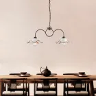 Ručně vyrobená skleněná a kovová lampa vyrobená v Itálii do obývacího pokoje a ložnice - Merope Viadurini