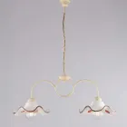 Ručně vyrobená skleněná a kovová lampa vyrobená v Itálii do obývacího pokoje a ložnice - Merope Viadurini