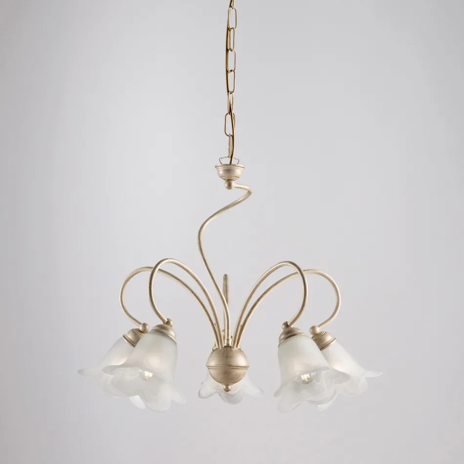 Ručně vyrobená skleněná a kovová lampa pro noblesní prostory – Cometa Viadurini