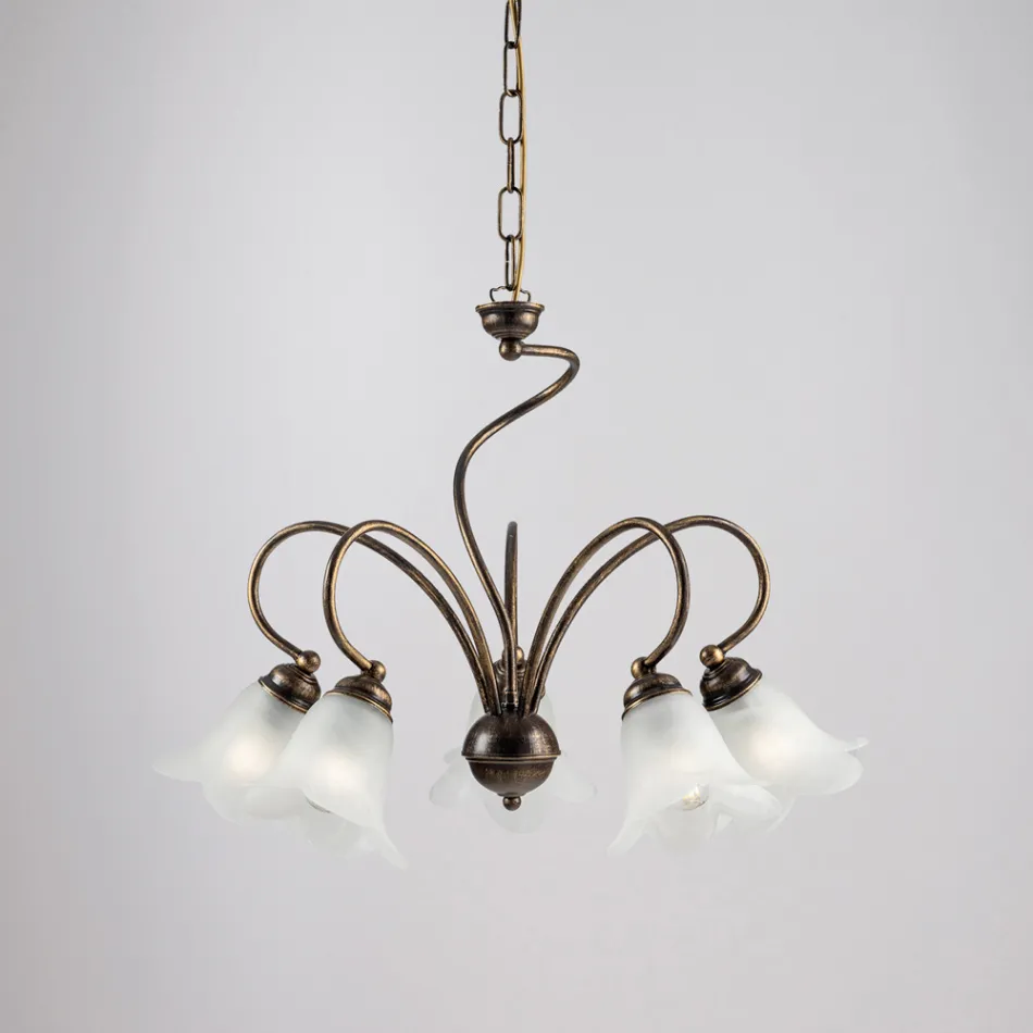 Ručně vyrobená skleněná a kovová lampa pro noblesní prostory – Cometa Viadurini