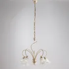 Ručně vyrobená skleněná a kovová lampa pro noblesní prostory – Cometa Viadurini