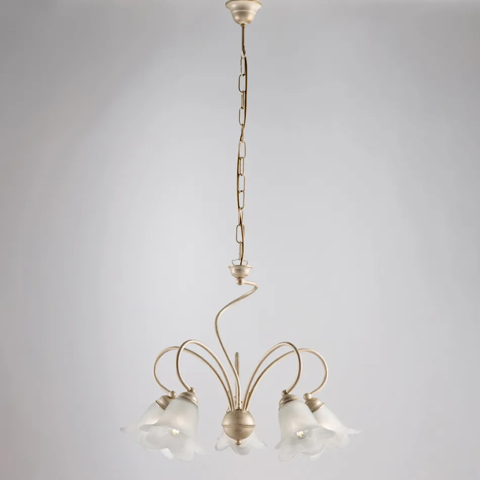 Ručně vyrobená skleněná a kovová lampa pro noblesní prostory – Cometa Viadurini