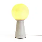 Kónická lampa s bílou koulí a mramorovou základnou Made in Italy - Tobio Viadurini