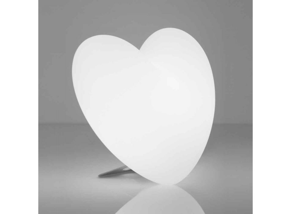 Barevné Slide Love stolní lampa srdce vyrobené v Itálii Viadurini
