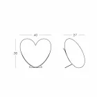 Barevné Slide Love stolní lampa srdce vyrobené v Itálii Viadurini