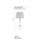 Klasická italská ruční skleněná podpůrná lampa a stínidlo - Malajsie Viadurini