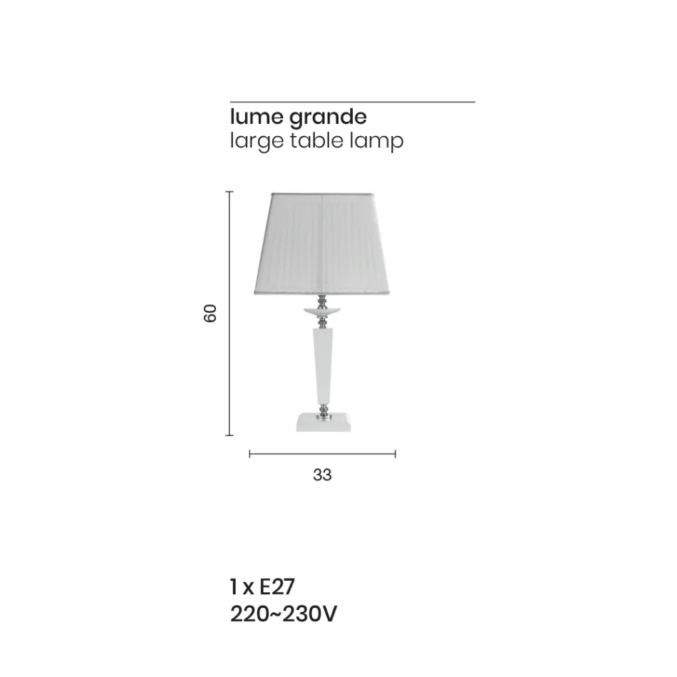 Klasická italská ruční skleněná podpůrná lampa a stínidlo - Malajsie Viadurini