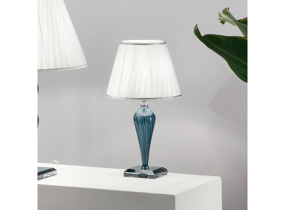 Klasická ručně vyrobená skleněná podpůrná lampa Rigaton a kov - Fievole Viadurini