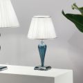 Klasická ručně vyráběná skleněná stolní lampa Rigaton a kov - Fievole
