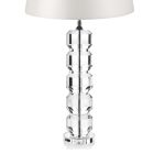Podpůrná lampa v stínítku z křišťálového a válcového materiálu - Crocca Viadurini