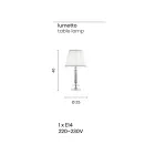 Klasická podpůrná lampa ve zlatém kovu, křišťál a stínidlo - Similo Viadurini