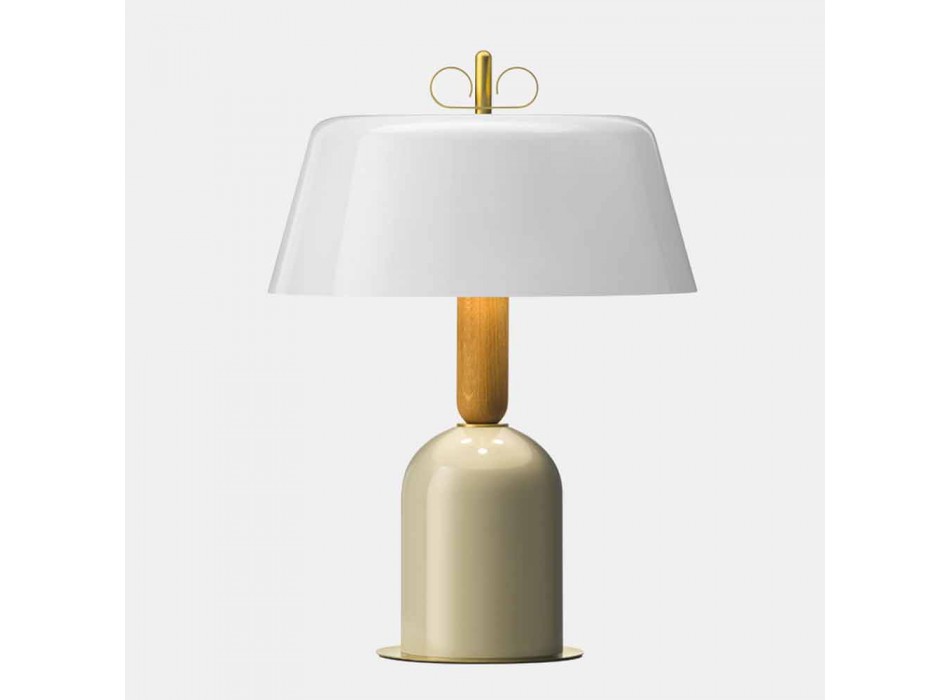 Stolní lampa z hliníku a mosazi 3 luxusní povrchové úpravy - Bonton od Il Fanale Viadurini