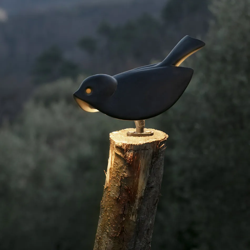 Stolní lampa ze smaltované toskánské majoliky Made in Italy - Uccellino Viadurini