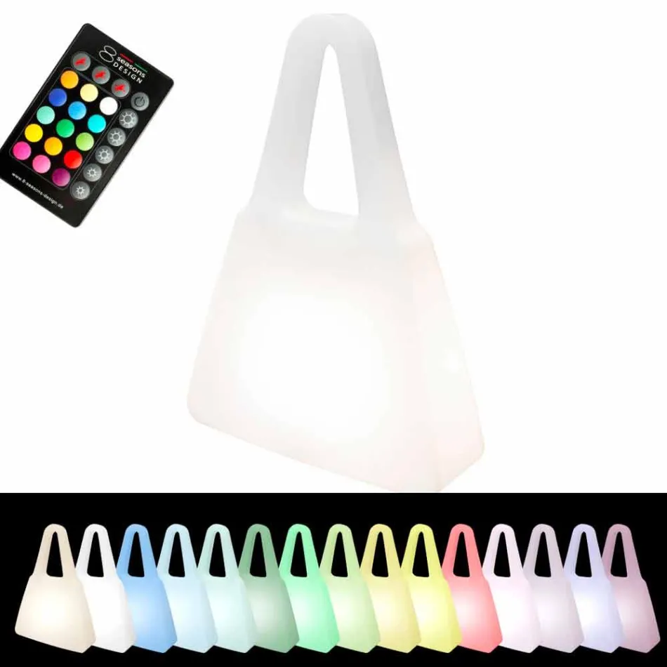 Stolní lampa z bílého plastu moderního designu pro interiér - Borsastar Viadurini