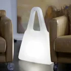 Stolní lampa z bílého plastu moderního designu pro interiér - Borsastar Viadurini