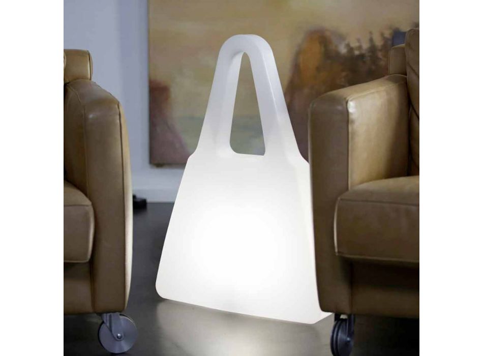 Stolní lampa z bílého plastu moderního designu pro interiér - Borsastar