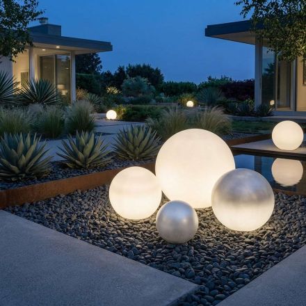Calipso - Venkovní lampa se dvěma zdroji energie vyrobená v Itálii Viadurini