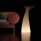 Coda - Dvoubarevná venkovní lampa z polyethylenu vyrobená v Itálii Viadurini
