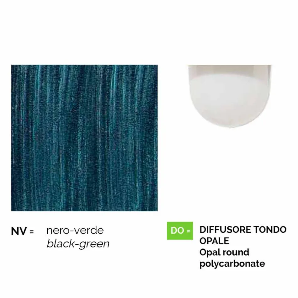 Venkovní nástěnná lampa z tlakového odlitku vyrobeného v Itálii, Anusca Viadurini