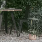 Venkovní lampa s květináčem z hlíny, hliníku a mosazi - Cappello Viadurini