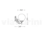 Venkovní svítidlo z hliníku s opálovou akrylovou koulí - trovaantracit Viadurini