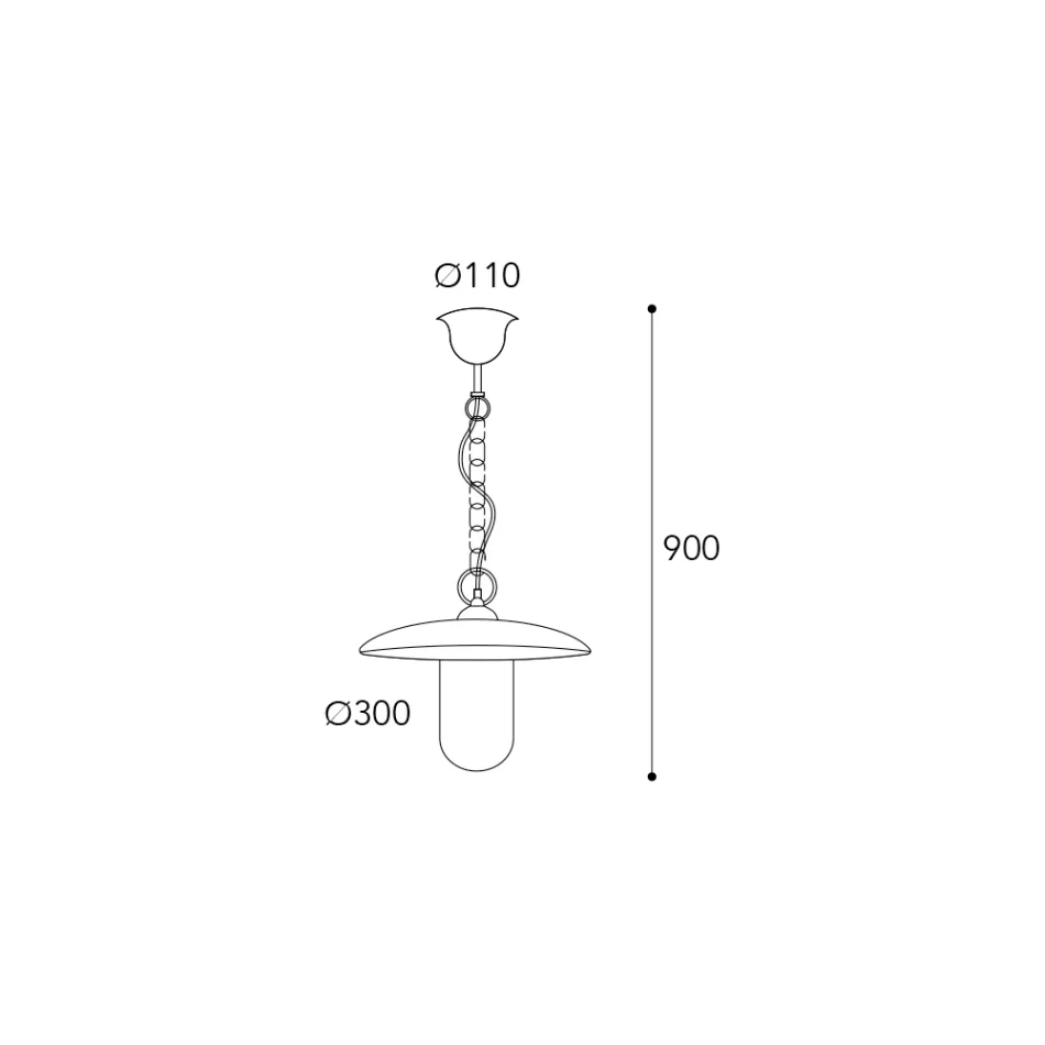 Venkovní lampa z mosazi, skla a IP44 Vyrobeno v Itálii - Drago Viadurini