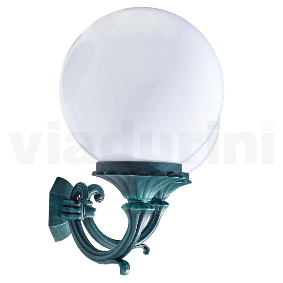 Zahradní lampa se 2 akrylovými světly a hliníkovou konstrukcí - Trovanero Viadurini