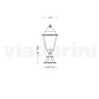 Vintage stojací zahradní lampa z hliníku Made in Italy - Bonaria Viadurini
