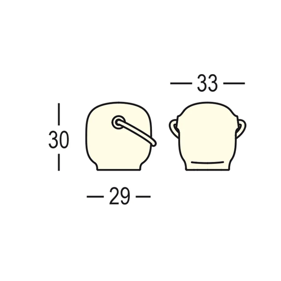 Zahradní lampa z polyetylenu s rukojetí vyrobená v Itálii - Galicie Viadurini