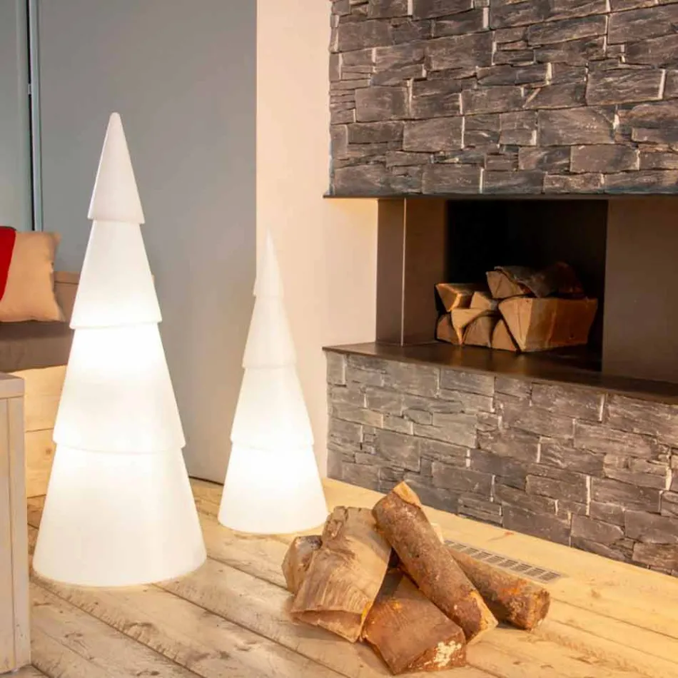 Vnitřní nebo venkovní lampa z bílého, červeného nebo zeleného plastu - Alberostar Viadurini