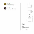 Design lampa stěna v mosazi a oceli Ø11xh.11xsp.10 cm Venuše Viadurini