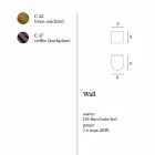 Moderní nástěnné svítidlo z mosazi a nerezové Ø11xh.11xsp.12 cm Bernadet Viadurini