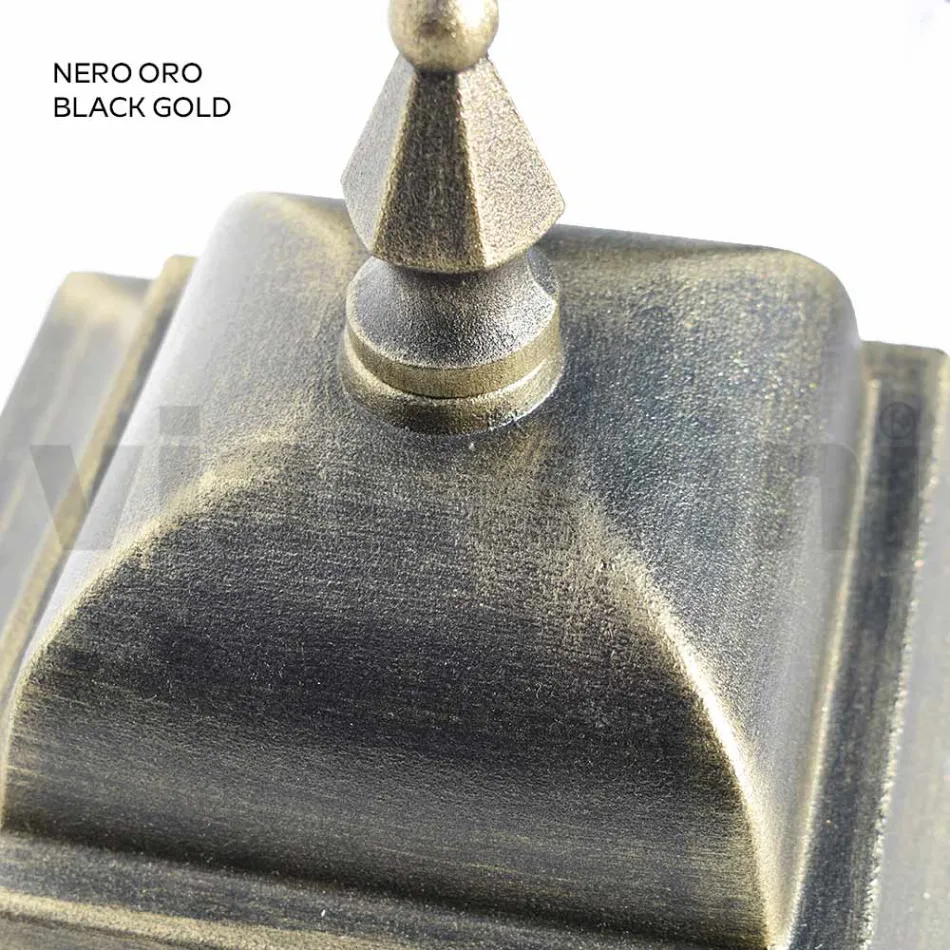 Venkovní nástěnná lampa z hliníku a pískovaného skla - Alchymista Viadurini