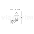 Venkovní nástěnná lampa z hliníku a průhledného skla - Alchymista Viadurini