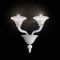 Nástěnná lampa se 2 světly z ručně vyráběného benátského skla - Ismail