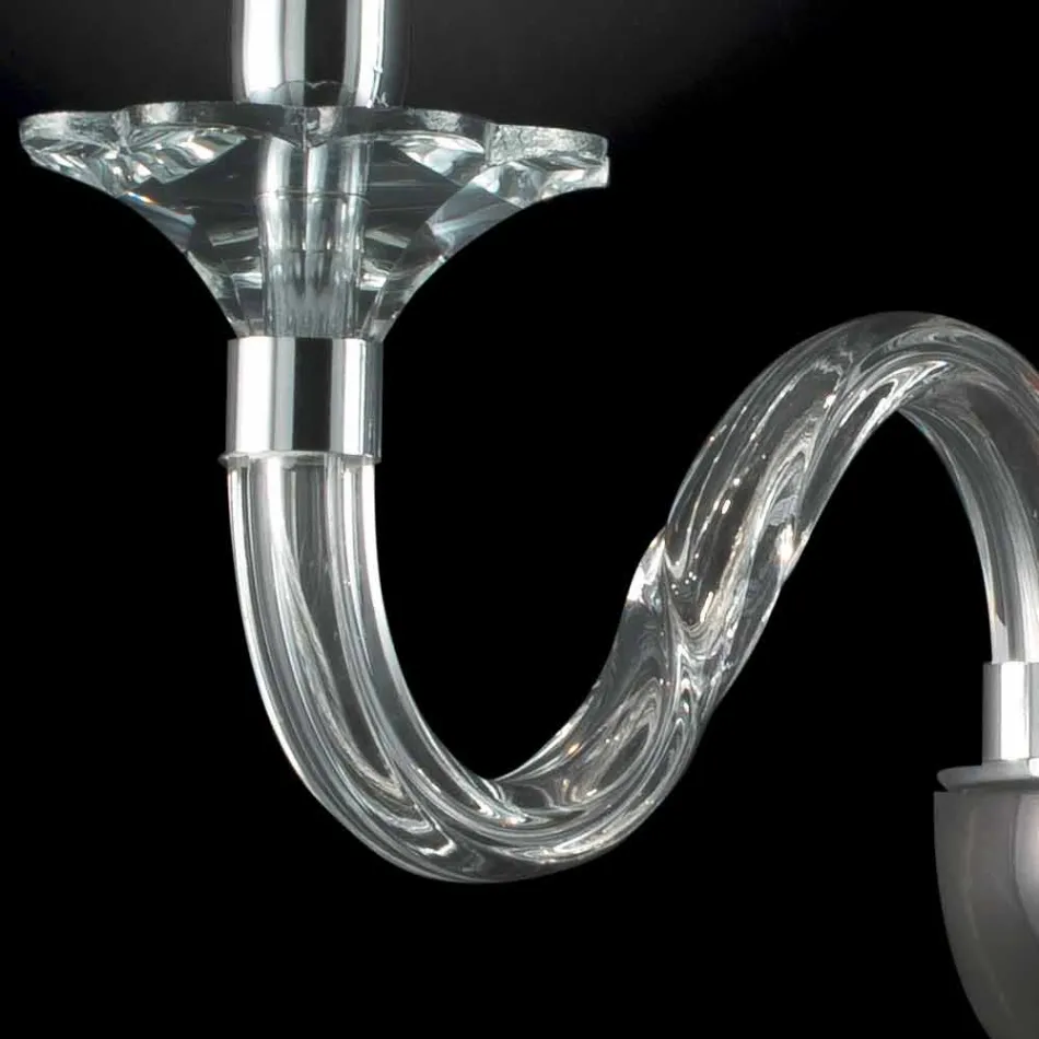 Nástěnné svítidlo ve dvou skleněných svítidel a Cristallo Ivy, made in Italy Viadurini