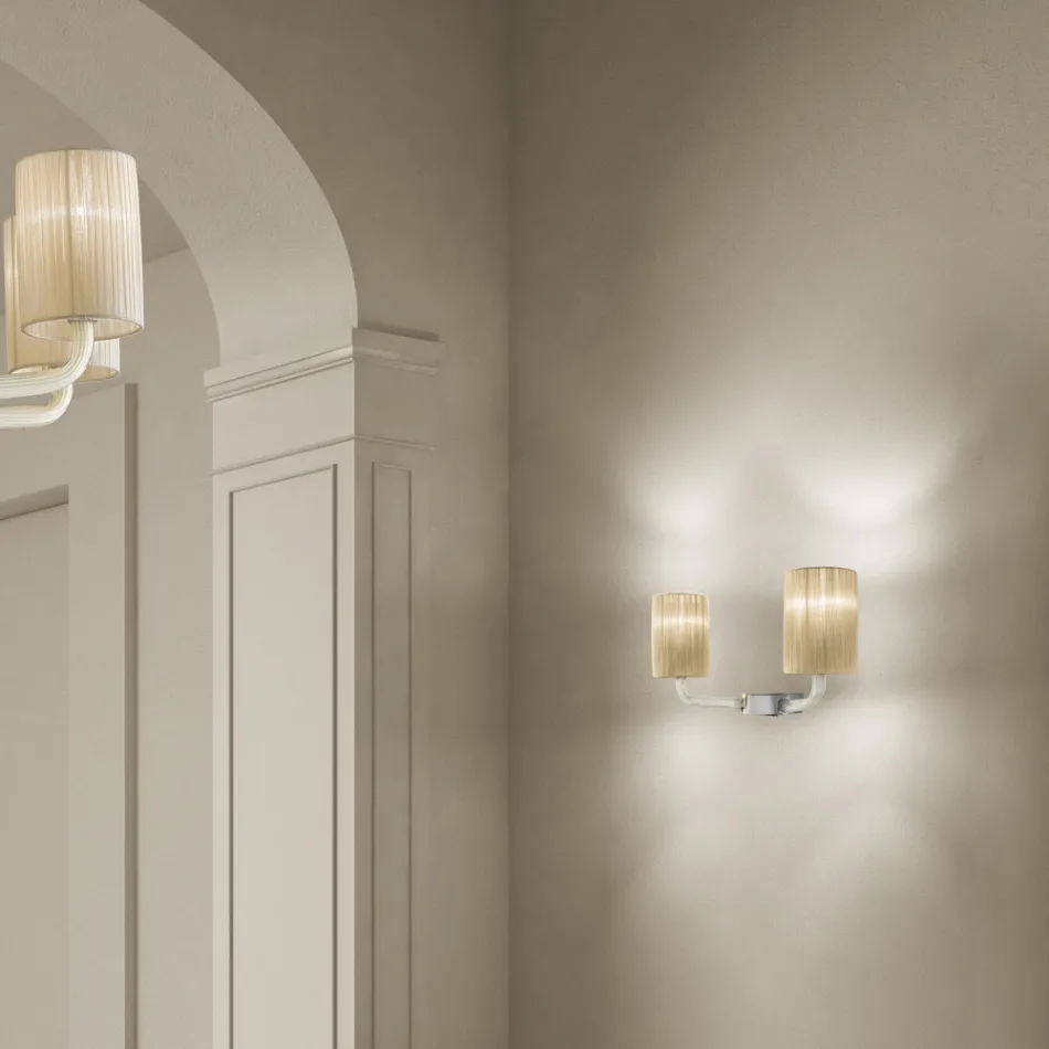 Ručně vyrobená nástěnná lampa z benátského skla Made in Italy - Graham Viadurini