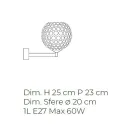 Nástěnná lampa Artisan z benátského foukaného skla - Bolle Balloton Viadurini