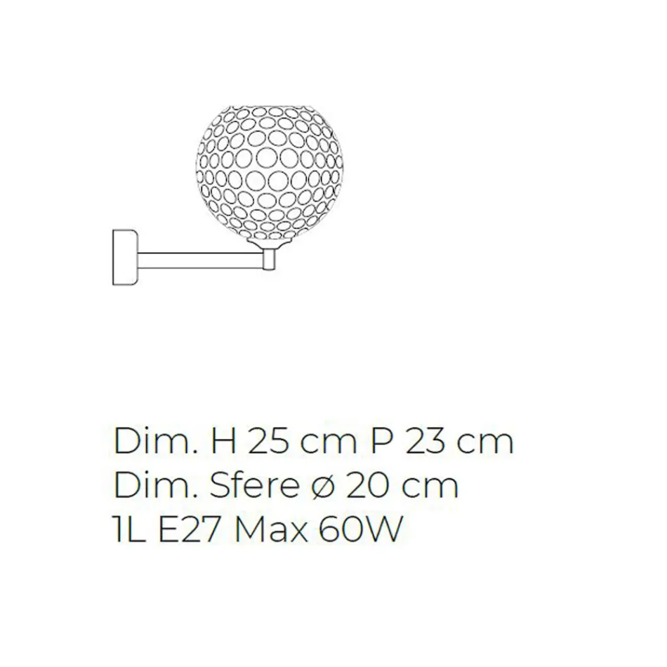 Nástěnná lampa Artisan z benátského foukaného skla - Bolle Balloton Viadurini