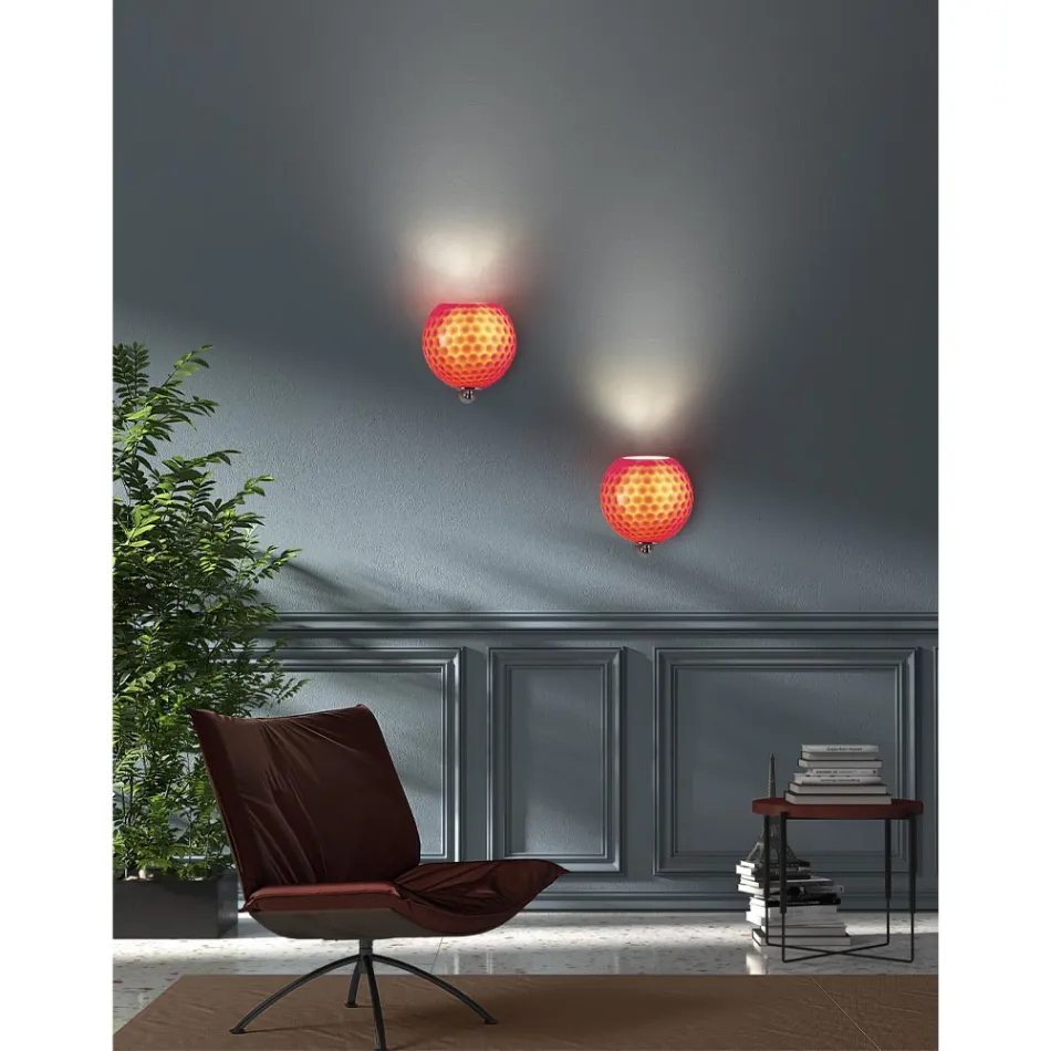 Nástěnná lampa Artisan z benátského foukaného skla - Bolle Balloton Viadurini