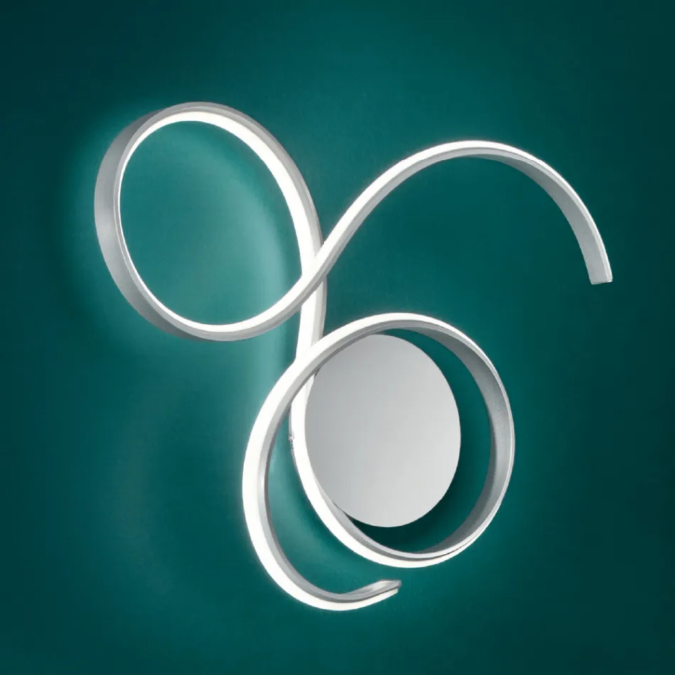 Nástěnné svítidlo s LED v lakovaném kovu v moderním designu - Trella Viadurini