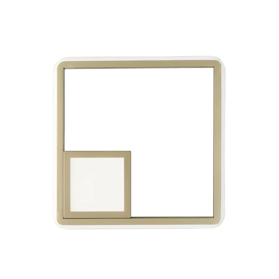 Nástěnná lampa s LED ve zlatém lakovaném kovu - formální Viadurini