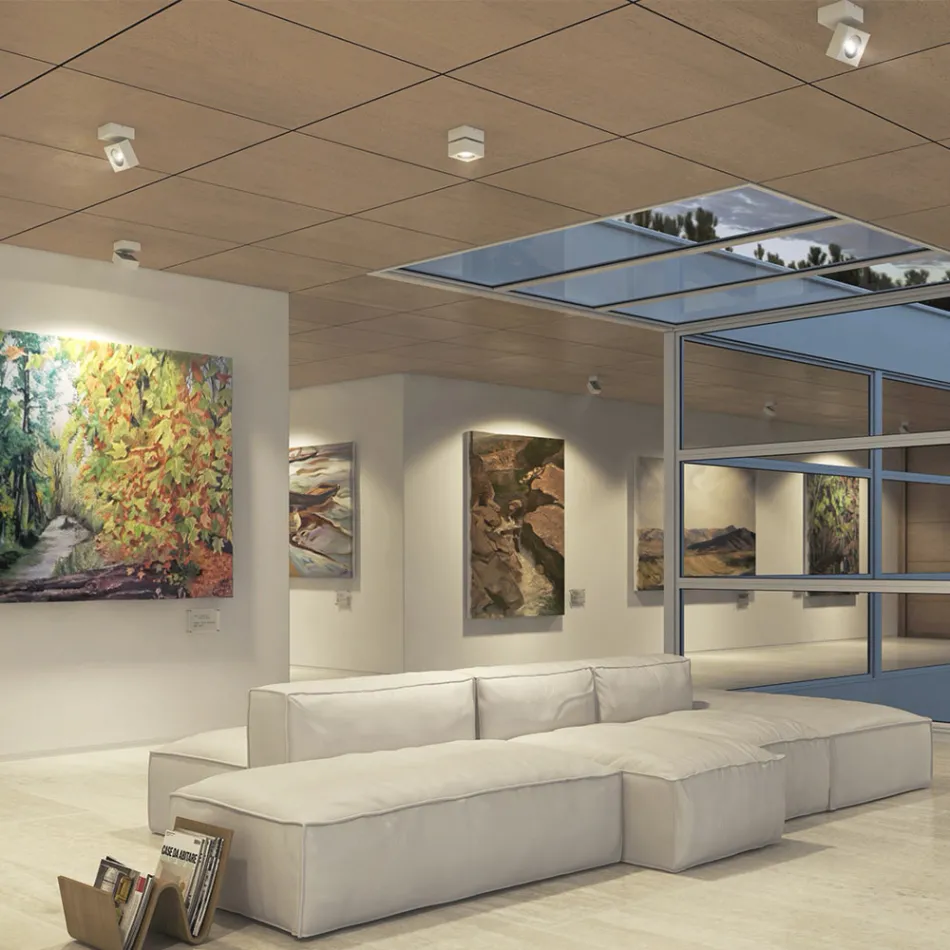 Dekorativní nástěnná lampa LED 14W v bílém nebo černém hliníku - Vernon Viadurini