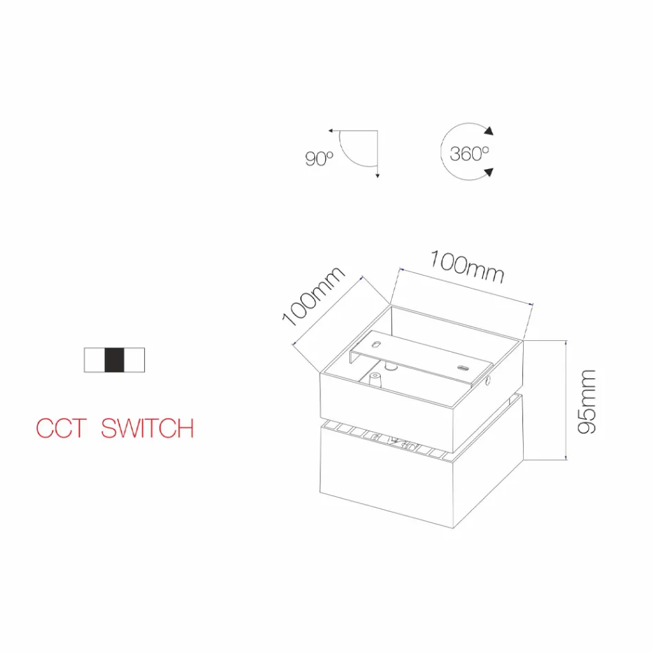 Dekorativní nástěnná lampa LED 14W v bílém nebo černém hliníku - Vernon Viadurini