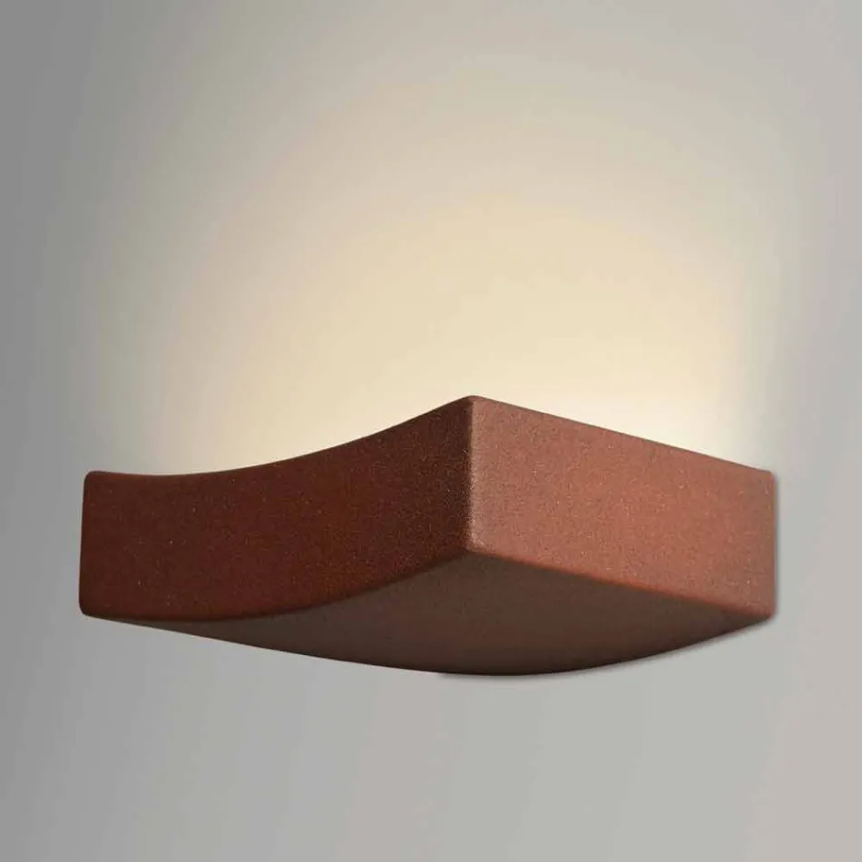 Lampa moderní design ocelové stěně Ø13xh.3,5xsp.10 cm Osea Viadurini