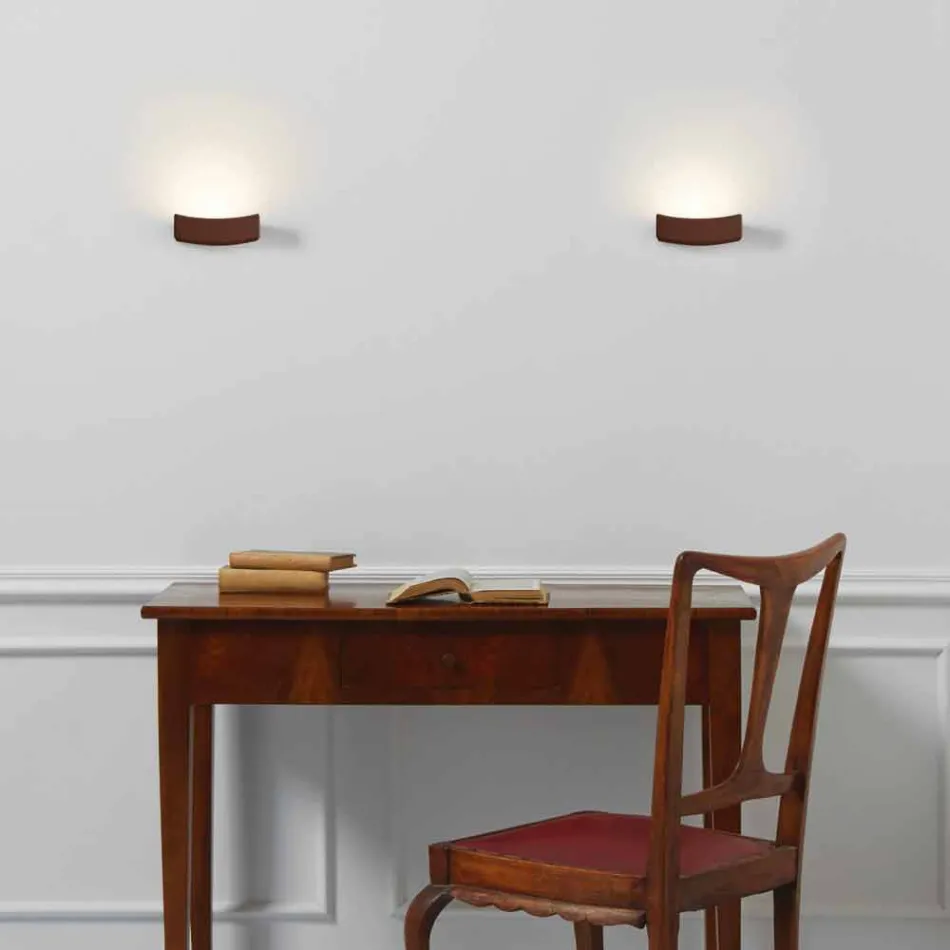 Lampa moderní design ocelové stěně Ø13xh.3,5xsp.10 cm Osea Viadurini