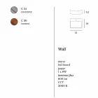 Lampa moderní design ocelové stěně Ø13xh.3,5xsp.10 cm Osea Viadurini